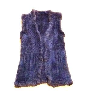 100% rabbit fur vest